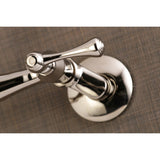 Vintage Double-Handle 2-Hole Wall-Mount Bridge Kitchen Faucet
