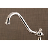 Vintage Double-Handle 2-Hole Wall-Mount Bridge Kitchen Faucet