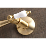 Vintage Double-Handle 2-Hole Wall-Mount Bridge Kitchen Faucet