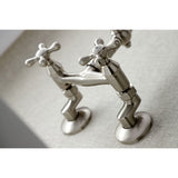 Vintage Double-Handle 2-Hole Wall-Mount Bridge Kitchen Faucet