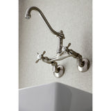 Essex Double-Handle 2-Hole Wall-Mount Bridge Kitchen Faucet