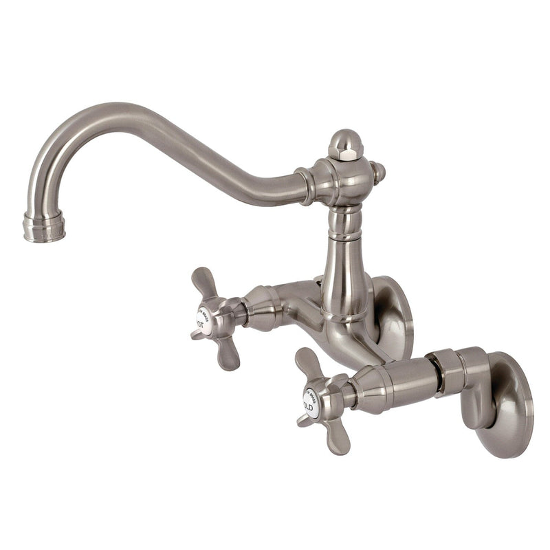 Essex Double-Handle 2-Hole Wall-Mount Bridge Kitchen Faucet