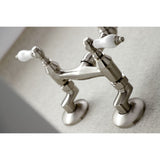 Vintage Double-Handle 2-Hole Wall-Mount Bridge Kitchen Faucet