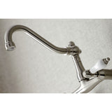 Vintage Double-Handle 2-Hole Wall-Mount Bridge Kitchen Faucet