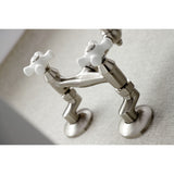 Vintage Double-Handle 2-Hole Wall-Mount Bridge Kitchen Faucet