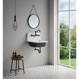 Vintage Double-Handle 2-Hole Wall Mount Bathroom Faucet