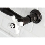 Vintage Double-Handle 2-Hole Wall Mount Bathroom Faucet