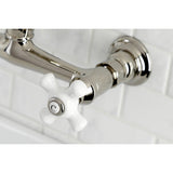 Vintage Double-Handle 2-Hole Wall Mount Bathroom Faucet