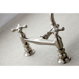 Vintage Double-Handle 2-Hole Wall Mount Bathroom Faucet