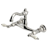 Vintage Two-Handle 2-Hole Wall Mount Kitchen Faucet