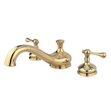 Vintage Two-Handle 3-Hole Deck Mount Roman Tub Faucet