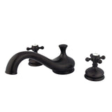 Vintage Two-Handle 3-Hole Deck Mount Roman Tub Faucet