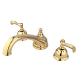Two-Handle 3-Hole Deck Mount Roman Tub Faucet