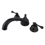 Vintage Two-Handle 3-Hole Deck Mount Roman Tub Faucet