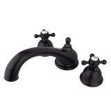 Vintage Two-Handle 3-Hole Deck Mount Roman Tub Faucet