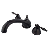 Vintage Two-Handle 3-Hole Deck Mount Roman Tub Faucet