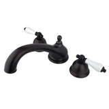 Vintage Two-Handle 3-Hole Deck Mount Roman Tub Faucet