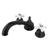 Vintage Two-Handle 3-Hole Deck Mount Roman Tub Faucet