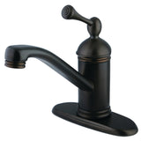 One-Handle 1-Hole Bathroom Faucet with Deck Plate and Push Pop-Up Drain