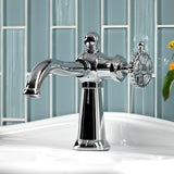 Fuller One-Handle 1-Hole Bathroom Faucet with Push Pop-Up Drain
