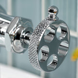 Webb One-Handle 1-Hole Bathroom Faucet with Knurled Handle and Push Pop-Up Drain