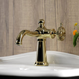 Fuller One-Handle 1-Hole Bathroom Faucet with Push Pop-Up Drain