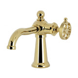 Wendell One-Handle 1-Hole Bathroom Faucet with Knurled Handle and Push Pop-Up Drain