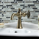 Fuller One-Handle 1-Hole Bathroom Faucet with Push Pop-Up Drain