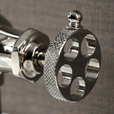Webb One-Handle 1-Hole Bathroom Faucet with Knurled Handle and Push Pop-Up Drain