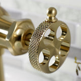 Webb One-Handle 1-Hole Bathroom Faucet with Knurled Handle and Push Pop-Up Drain