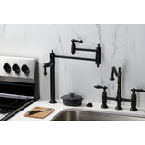 Restoration Two-Handle 1-Hole Deck Mount Pot Filler Faucet