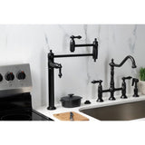 Restoration Two-Handle 1-Hole Deck Mount Pot Filler Faucet