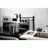 Restoration Two-Handle 1-Hole Deck Mount Pot Filler Faucet