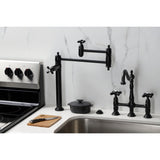 Restoration Two-Handle 1-Hole Deck Mount Pot Filler Faucet