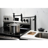 Restoration Two-Handle 1-Hole Deck Mount Pot Filler Faucet