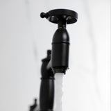 Wendell Two-Handle 1-Hole Deck Mount Pot Filler Faucet with Knurled Handle