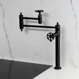 Belknap Two-Handle 1-Hole Deck Mount Pot Filler Faucet