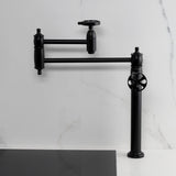 Belknap Two-Handle 1-Hole Deck Mount Pot Filler Faucet