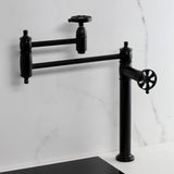 Belknap Two-Handle 1-Hole Deck Mount Pot Filler Faucet