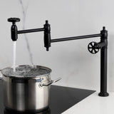 Belknap Two-Handle 1-Hole Deck Mount Pot Filler Faucet