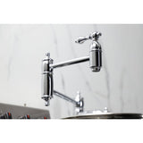 Restoration Two-Handle 1-Hole Deck Mount Pot Filler Faucet