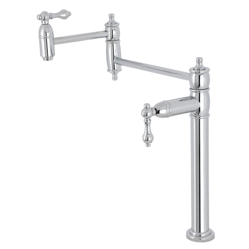 Restoration Two-Handle 1-Hole Deck Mount Pot Filler Faucet