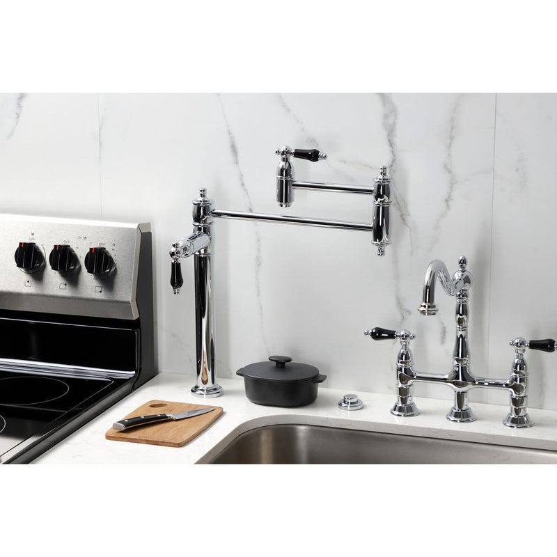Duchess Two-Handle 1-Hole Deck Mount Pot Filler Faucet