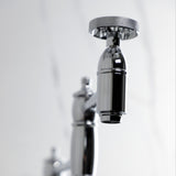 Wendell Two-Handle 1-Hole Deck Mount Pot Filler Faucet with Knurled Handle