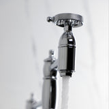 Wendell Two-Handle 1-Hole Deck Mount Pot Filler Faucet with Knurled Handle