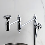 Belknap Two-Handle 1-Hole Deck Mount Pot Filler Faucet