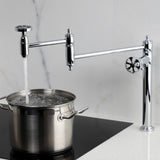 Belknap Two-Handle 1-Hole Deck Mount Pot Filler Faucet