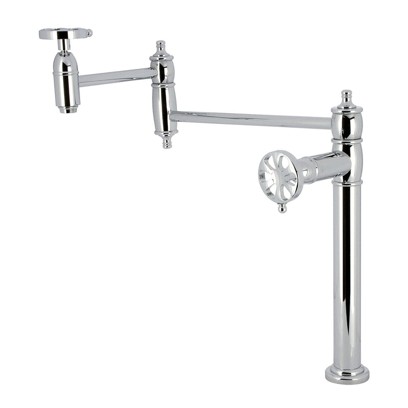 Belknap Two-Handle 1-Hole Deck Mount Pot Filler Faucet