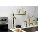Restoration Two-Handle 1-Hole Deck Mount Pot Filler Faucet