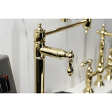 Restoration Two-Handle 1-Hole Deck Mount Pot Filler Faucet